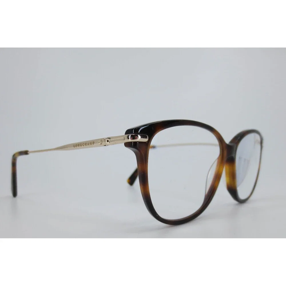 Longchamp LO2669 214 Dark Tortoise Gold Cat Eye Eyeglasses Frames 53-14-135